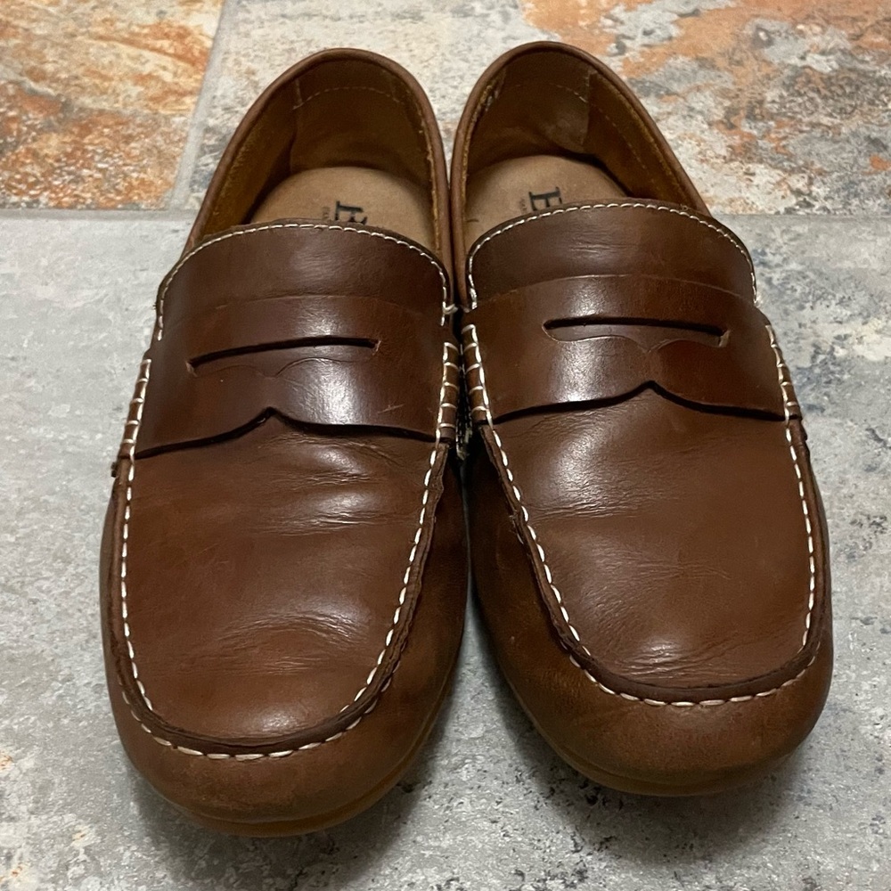 BORN Men's Brown Leather Loafers - Picture 2 of 6